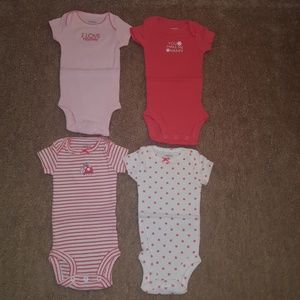 Carter's 4 pack short sleeve body suits
